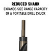 29/32" Reduced Shank HSS Black & Gold KFD Drill Bit, 1/2" Shank, 3-Flat Shank