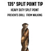 9/32" Cobalt Heavy Duty Split Point Stub Drill Bit