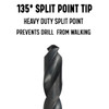 17/64" HSS Left Hand Split Point Stub Drill Bit