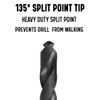 5/16" HSS Left Hand Split Point Stub Drill Bit