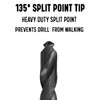 21/64" HSS Left Hand Split Point Stub Drill Bit