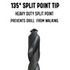 #50 HSS Left Hand Split Point Stub Drill Bit