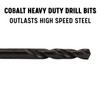 "H" Cobalt Stubby Threaded Shank Drill Bit Overall Length 5/8