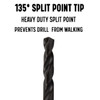 #40 Cobalt Very Stubby Threaded Shank Drill Bit, Overall Length 3/8