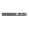 5/32" Carbide 4 Flute Uncoated (Bright) 9/16" Flute Length 2" Overall Length 3/16" Shank Single End Square End Mill, Drill America