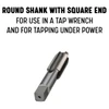 Shank for tap wrench or tapping under power