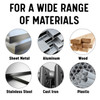 For use in stanless steel, aluminum, cast iron and other hard metals