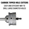 2-3/16" Carbide Tipped Hole Cutter, 1" Depth of Cut