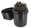 1/16 - 1/2 HSS Black & Gold Mechanic Length 3-Flat Drill Bit Set, Shatter Proof Case, 29 Pieces (1/64 Increments)