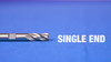 3/16" Carbide 2 Flute 5/8" Flute Length 2" Overall Length TIN Single End Straight Flute End Mill, Drill America