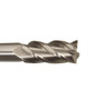 5/8" Carbide 4 Flute 1-1/4" Flute Length 3-1/2" Overall Length TIN Single End Straight Flute End Mill, Drill America