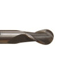 11/32" Cobalt 2 Flute 3/4" Flute Length 2-1/2" Overall Length Center Cut Single End Ball End Mill, Drill America