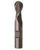 21/32 Cobalt 2 Flute 1-5/16 Flute Length 3-5/16 Overall Length Center Cut Single End Ball End Mill, Drill America