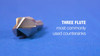 1/2" Carbide 3 Flute 60 Degree Countersink, Drill America
