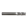 1/2" Carbide 4 Flute Uncoated (Bright) 4" Flute Length 7" Overall Length 1/2" Shank Single End Square End Mill, Drill America