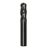 1/8 4 Flute Carbide Uncoated (Bright) 1 Flute Length 3 Overall Length 1/8 Shank Single End Ball End Mill, Drill America