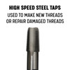 6 Piece High Speed Steel NPT Pipe Tap Set, 1/8", 1/4", 3/8", 1/2", 3/4" and 1" in Wooden Case