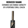 37/64" Reduced Shank HSS Black & Gold Contractor Drill Bit, 1/2" Shank, 3-Flat Shank