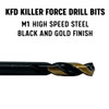 29/64" HSS Black & Gold Split Point Stub Drill Bit, Contractor Grade