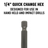 3/16" Black Oxide Quick Change Hex Shank Drill Bit