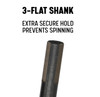 3/16" Cryogenic Treated HSS Black & Gold KFD Split Point Jobber Length Drill Bit, 3-Flat Shank