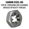 1"-8 UNC HSS Plug Tap and Carbon Hex Die