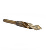 49/64 Cobalt Stepped Point Drill Bit for Stainless & Hardened Steel - 135° Tip, 1/2 Reduced Shank