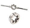3/4-10 UNC X 1-1/2 OD HSS Adjustable Round Threading Die & Matching Die Stock Handle Kit