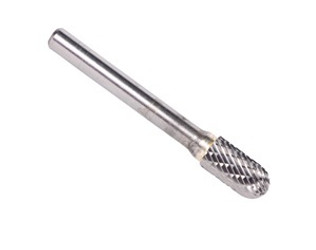 Cylindrical, Radius-End Double Cut Carbide Burrs