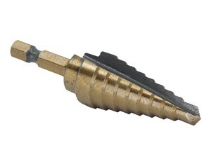 HSS Hex Shank Step Drills, Black & Gold