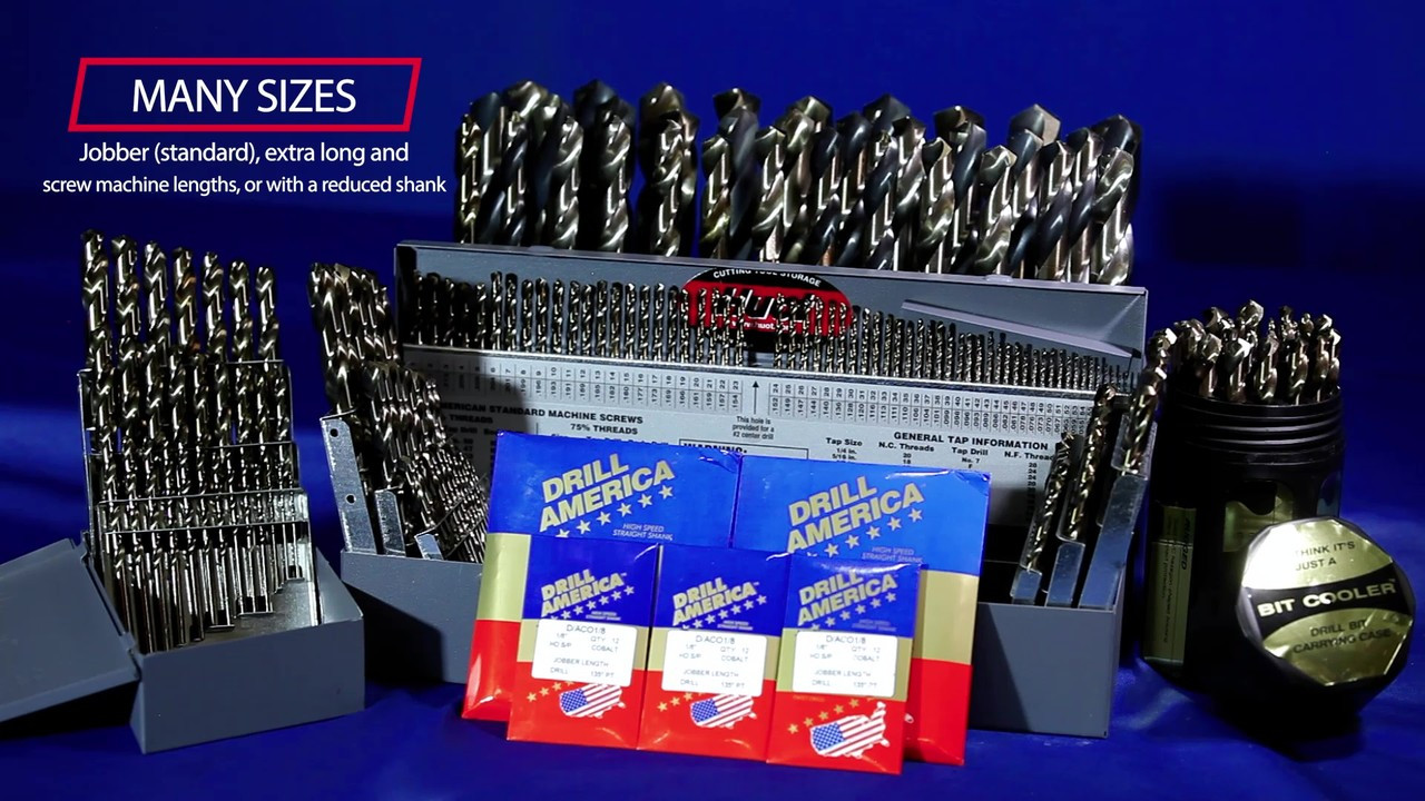 1-60, A-Z & 1/16-1/2x64ths Cobalt 115 Piece Jobber Drill Bit Set