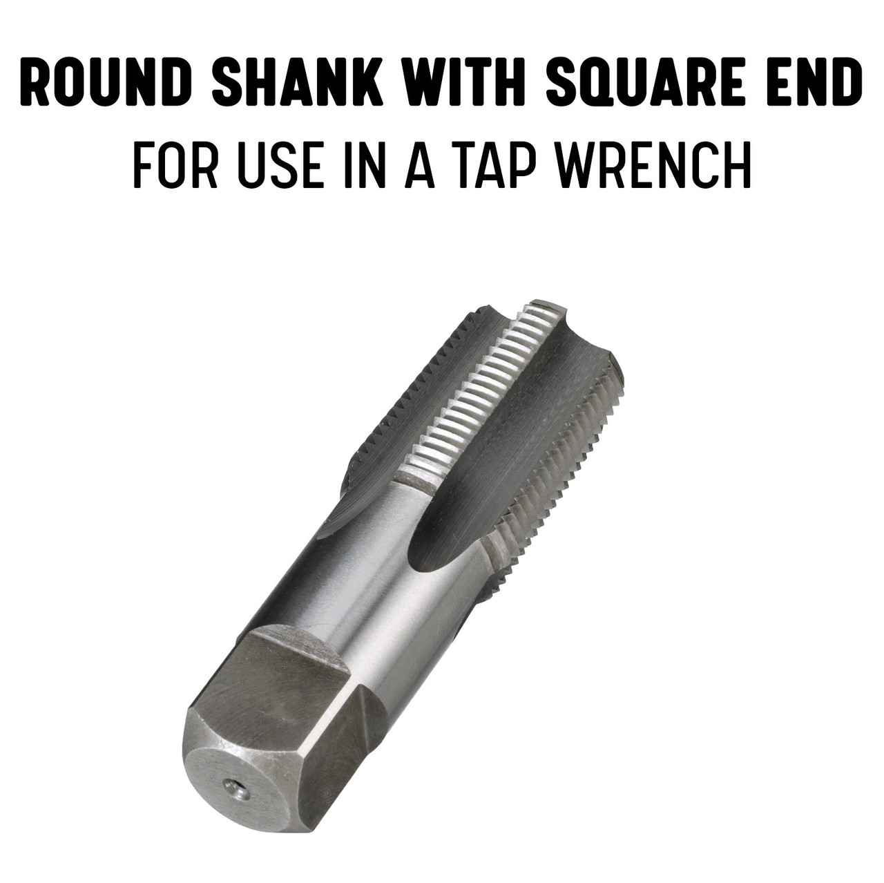 Drill America DWTPT Series Qualtech Carbon Steel Pipe Tap， Uncoated  (Bright) Finish， Round with Square End Shank， 3-8 NPT (Pack of 1) by Am  直売半額