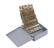 1-#60 60 Piece Cobalt Jobber Length Drill Bit Set, Qualtech