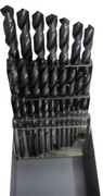 1/16-1/2x64ths 29 Piece HSS Drill Bit Set, 3/8 Shank, Drill America