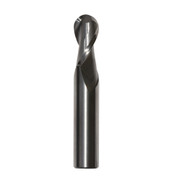 1/2 2 Flute Carbide Uncoated (Bright) 1 Flute Length 3 Overall Length 1/2 Shank Single End Ball End Mill, Drill America