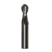 3.50mm Carbide 2 Flute 12.00mm Flute Length 50.00mm Overall Length TIN Single End Ball End Mill, Drill America