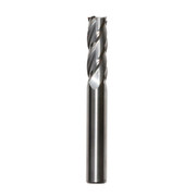 1.50mm Carbide 4 Flute 3.00mm Flute Length 38.00mm Overall Length Uncoated (Bright) Single End Square End Mill, Drill America