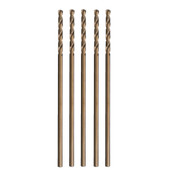 1/8 - 1/4 x 12 M35 Cobalt Extra Long Reach Aircraft Extension Drill Bit - 135° Split Point for Stainless Steel Set, Plastic Case Pouch