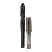 13/16-27 UNS HSS Plug Tap and 19.50mm HSS 1/2 Shank Drill Bit Kit, Qualtech