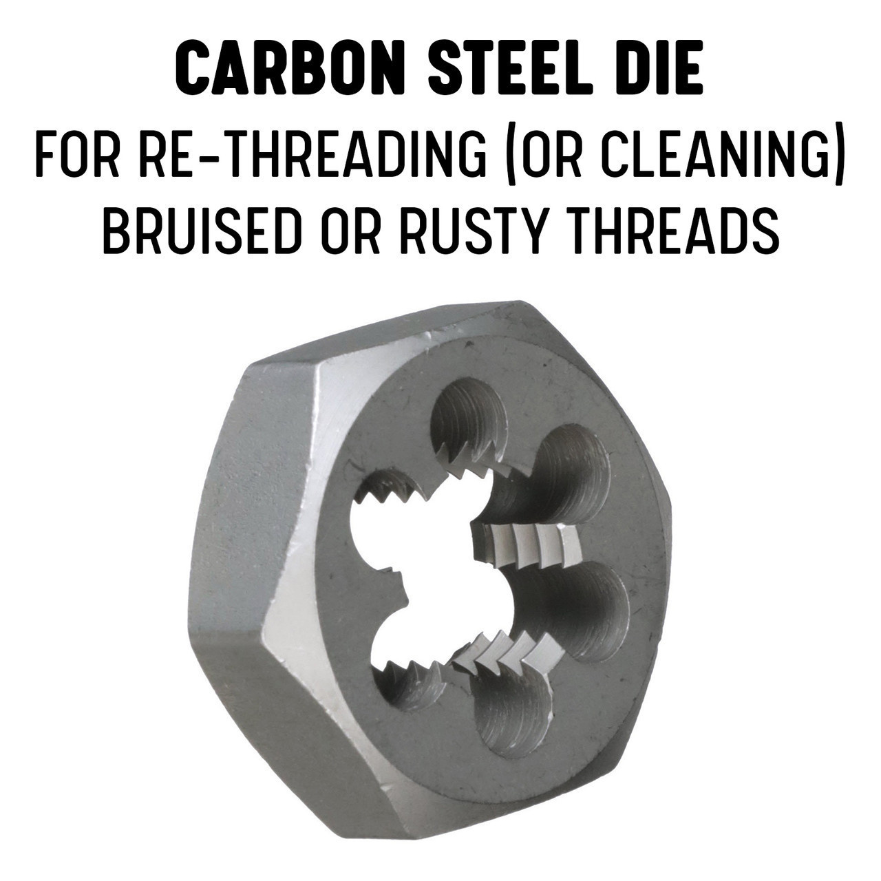 #6-40 UNF HSS Plug Tap and Carbon Hex Die | DrillsandCutters.com