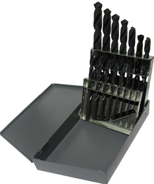 1/16-1/2x32nds 15 Piece Tin Coated Drill Bit Set, Qualtech