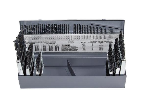#1-60, A-Z & 1/16-1/2x64ths 115 Piece HSS Jobber Drill Bit Set, Qualtech