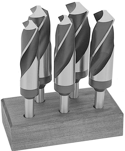 9/16-1 5 Piece HSS Reduced Shank Drill Bit Set, 1/2 Shank, Drill America