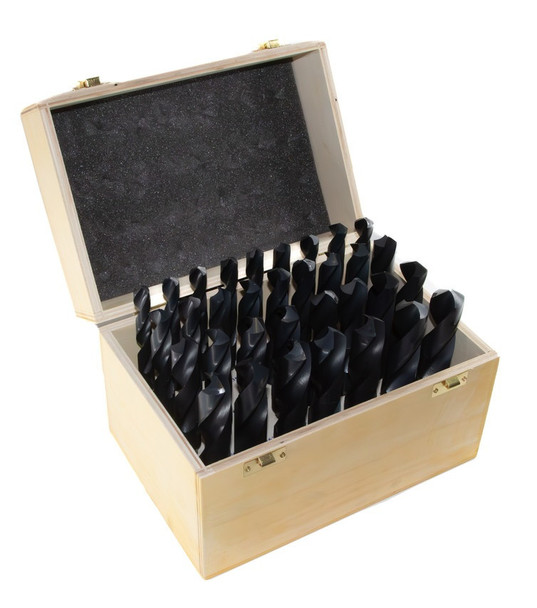 1/2-1x64ths 33 Piece HSS Reduce Shank Drill Bit Set, Qualtech