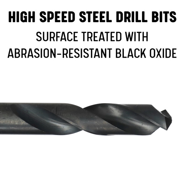 Drill America #33 High Speed Steel Heavy Duty Split Point Stub Drill Bit Pack of 12 DWDST Series