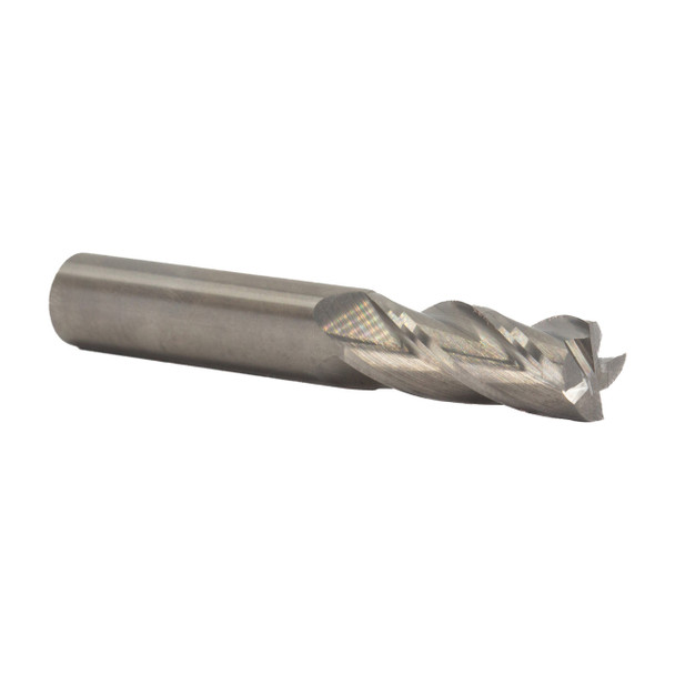 5/8 Carbide 4 Flute Uncoated (Bright) 3 Flute Length 6 Overall Length 5/8 Shank Single End Square End Mill, Drill America