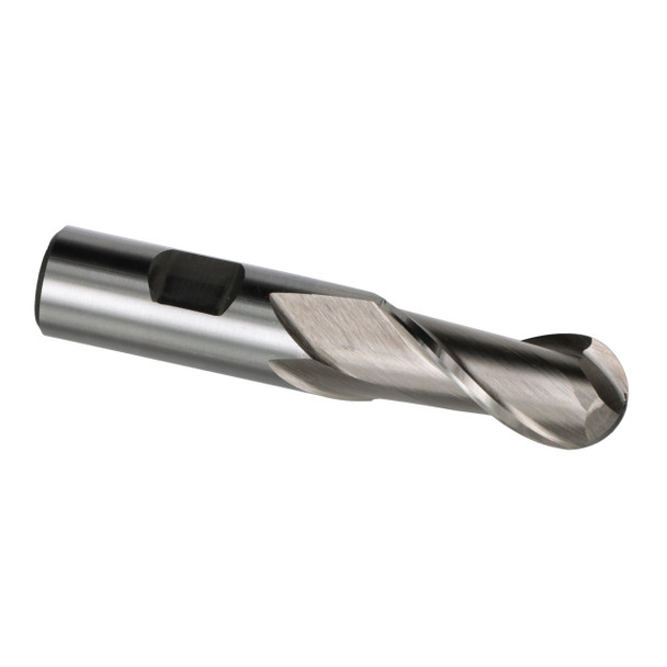 1/2 X 1/2 HSS 2 Flute Single End Ball End Mill, Qualtech