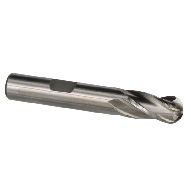 3/8 X 3/8 HSS 4 Flute Single End Ball End Mill, Qualtech