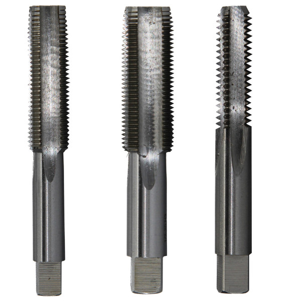 1/2-20 UNF HSS Hand Tap Set -Taper, Plug & Bottoming, Qualtech