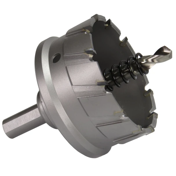 2-9/16 Carbide Tipped Hole Cutter, 1 Depth of Cut for Steel, Stainless Steel & Cast Iron